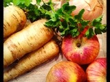 Parsnip and apples Vegan soup