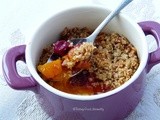 Peach, mango, mirabelle plums Crumble #vegan #glutenfree