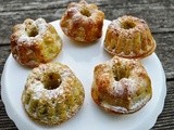 Mini Rhubarb Lemon Buttermilk Bundt Cakes