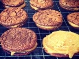 Salted Caramel Brownie Sandwich Cookies