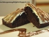 Chocolate Cake with Vanilla Buttercream Frosting & Nutella Spread
