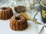 Brown Butter Pumpkin Bundt Cakes with Maple Bourbon Glaze