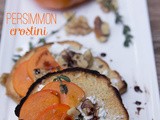 Persimmon Crostini With Goat Cheese and Walnuts #NaBloPoMo