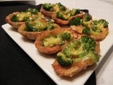 Broccoli and Cheddar Potato Skins