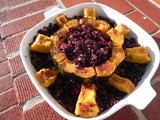 Cranberry Black Rice Stuffed Acorn Squash