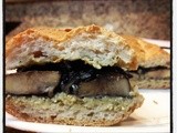 Grilled Portobello Sandwich With Creamy Pesto Sauce