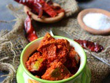 Avakai Oorugai / Raw Mango Pickle Recipe