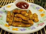 Cheesy Zucchini baked strips