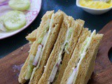 Cucumber Onion Cheese Sandwich Recipe