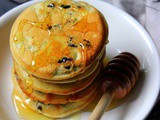 Eggless Blueberry Pancake Recipe