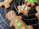 Eggless Nutella Gingerbread Men Cookies