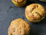 Eggless Papaya Banana Honey Muffins