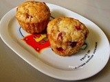 Eggless Strawberry Muffins