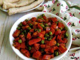 Gajar Matar ki Sabzi – Carrot Peas Stir Fry