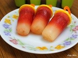 Lime and Strawberry Popsicles