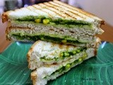 Spinach Corn Cheese Sandwich