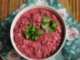 Beetroot/ Chukandar Raita ~ Beetroot Yogurt Side