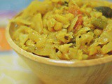 Cabbage Chana Dal Subzi ~ Cabbage Chickpea Lentil Stir Fry