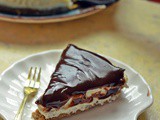 Eggless Baked Cheesecake with Chocolate Caramel Ganache