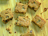 Eggless Coffee Blondies with Cinnamon Chips
