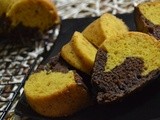 Eggless Mango Chocolate Marble Cake