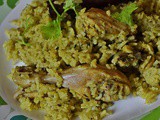 Hara Murg Pulao ~ Green Chicken Pilaf