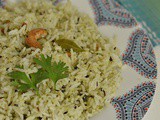 Kothamalli Karuveppilai Sadam ~ Coriander Curry Leaves Rice