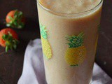 Pineapple Strawberry Soy Milk Smoothie