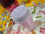 Rose Milk with Basil Seeds