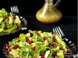 Avocado & Pomegranate Salad w/ Honey-Citrus Vinagrette & Sweet n' Spicy Pecans