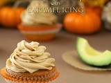 California Avocado Pumpkin Cupcakes w/ Avocado Caramel Buttercream Frosting