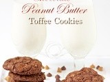 Chocolate Peanut Butter Toffee Cookies