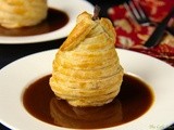 Cider-Poached Puff Pastry Pears w/ Caramel Sauce and Day 2 of Adventures in Culinary Land