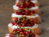 Cranberry & Pomegranate Bruschetta