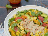 Farmer’s Market Grilled Chicken Salad with Pepper Jelly Vinaigrette