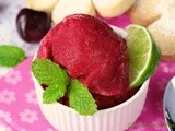 Fresh Cherry-Limeade Sorbet