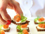 Goat Cheese Mousse and Smoked Salmon Canapés