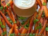 Honey Roasted Carrots w/ Lemon Tahini Yogurt Sauce