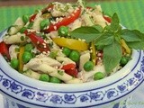 Pasta Salad - Thai Style w/ Coconut Milk Poached Chicken