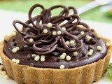 Peanut Butter Tart w/ Shortbread Crust & Chocolate Ganache Glaze