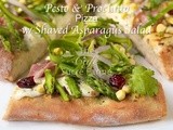 Pesto & Prosciutto Pizza w/ Shaved Asparagus Salad