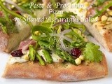 Pesto & Prosciutto Pizza w/ Shaved Asparagus Salad
