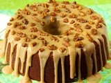 Pumpkin Buttermilk Pound Cake w/ Caramel Icing & Rosemary-Roasted Honey Walnuts