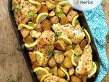 Roasted Chicken and Potatoes with Garlic, Lemon and Herbs