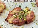 Smashed Potatoes w/ Fresh Herb Gremolata