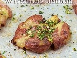 Smashed Potatoes w/ Fresh Herb Gremolata