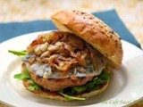 Smokey Barbecue Turkey Burgers w/ Caramelized Onions