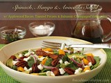 Spinach, Mango & Avocado Salad w/ Applewood Bacon, Toasted Pecans & Balsamic-Champagne Vinaigrette