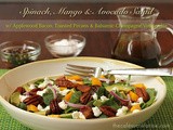Spinach, Mango & Avocado Salad w/ Applewood Bacon, Toasted Pecans & Balsamic-Champagne Vinaigrette
