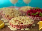 The Best Muffins - Ever! Raspberry Crumble Muffins w/ Citrus Drizzle